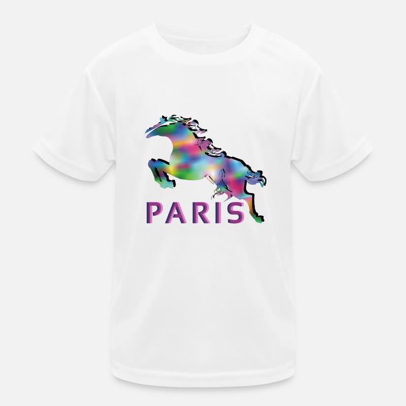 paris - Kinder Funktions-T-Shirt - Weiß