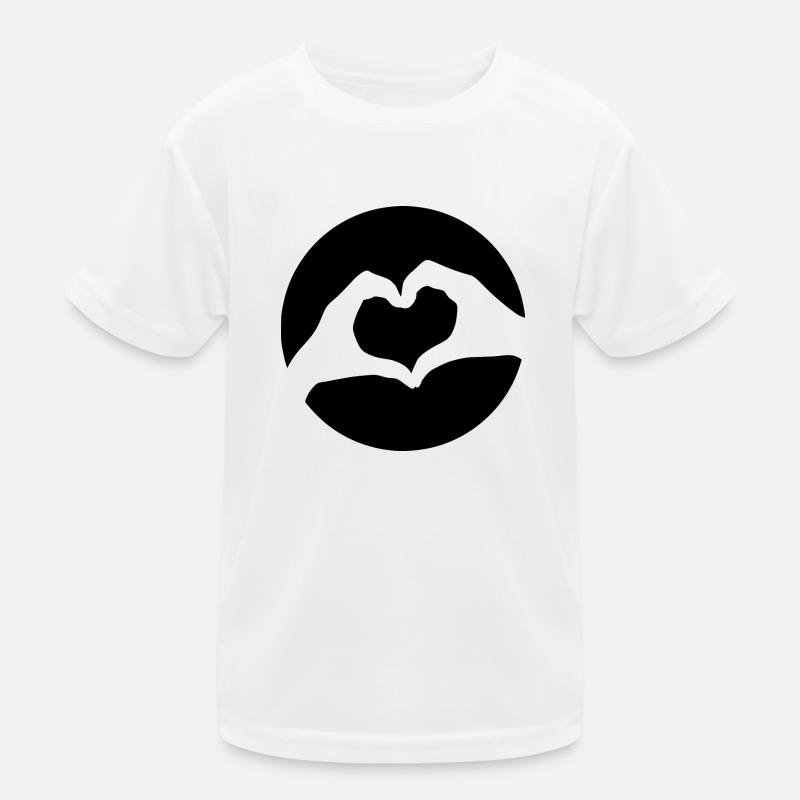 Herz mit Händen Handherz <3 Kinder Funktions-T-Shirt