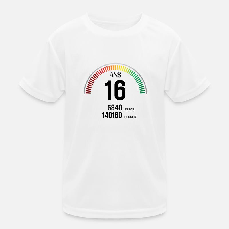 Anniversaire 16 ans Compteur T-shirt sport Enfant