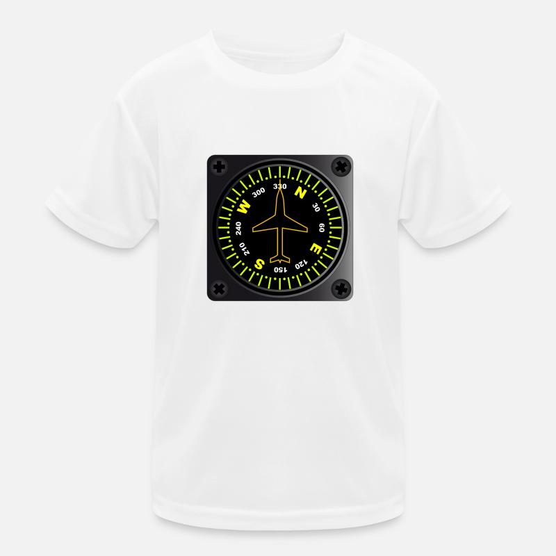 Flugzeugkompass Kinder Funktions-T-Shirt