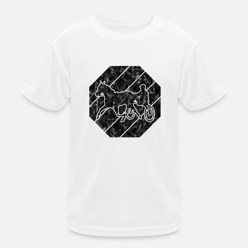 Traber Trabrennen in retro oder vintage Style Kinder Funktions-T-Shirt