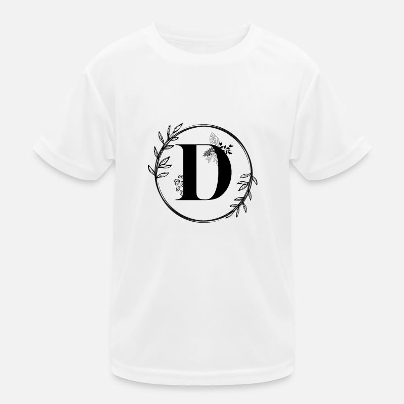 Blumenbuchstabe D Kinder Funktions-T-Shirt