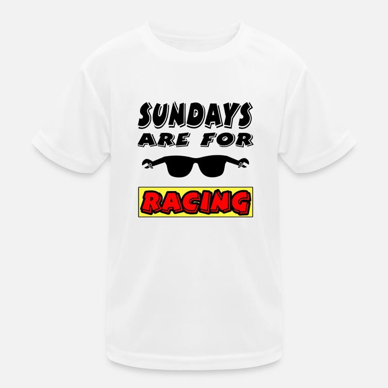 Auto - Kinder Funktions-T-Shirt - Weiß