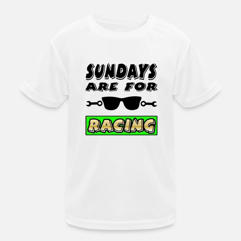 Auto - Kinder Funktions-T-Shirt - Weiß