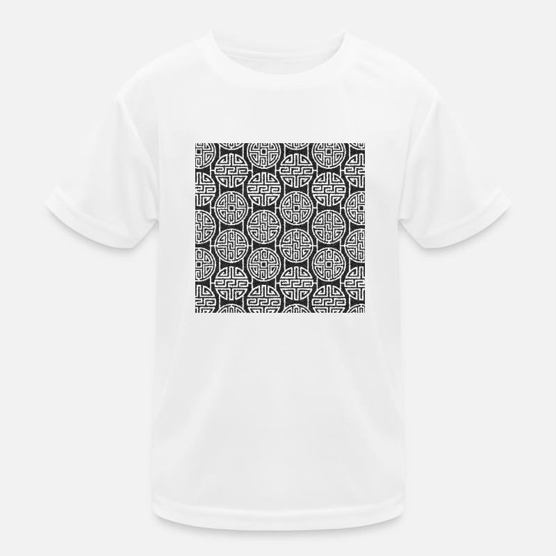 Chinesisches Muster Kinder Funktions-T-Shirt