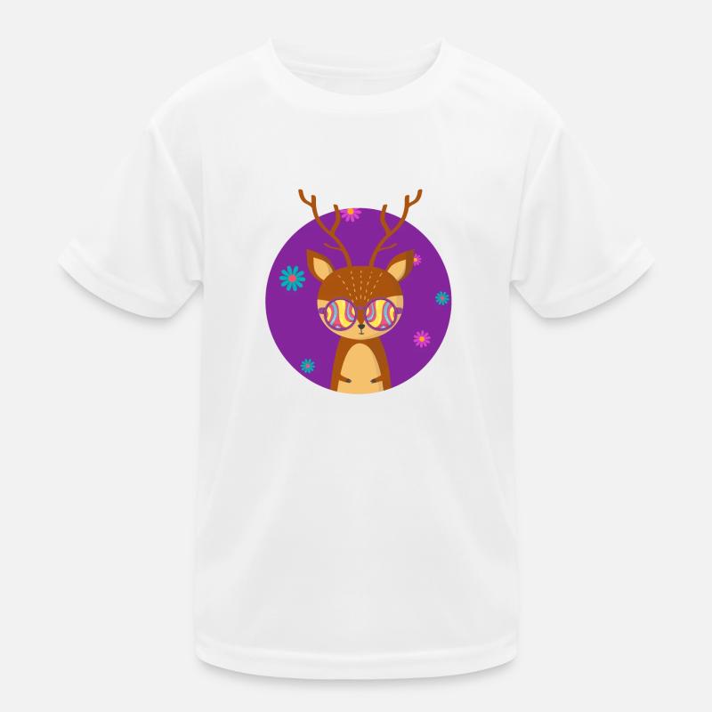 Hirsch-Hippie Kinder Funktions-T-Shirt
