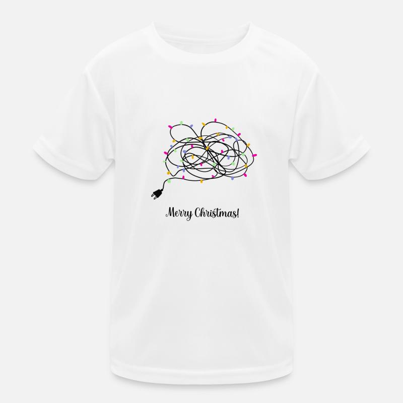 Lichterkette - Kinder Funktions-T-Shirt - Weiß