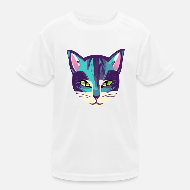 Illustration eines Katzenporträts, Vektor Kinder Funktions-T-Shirt