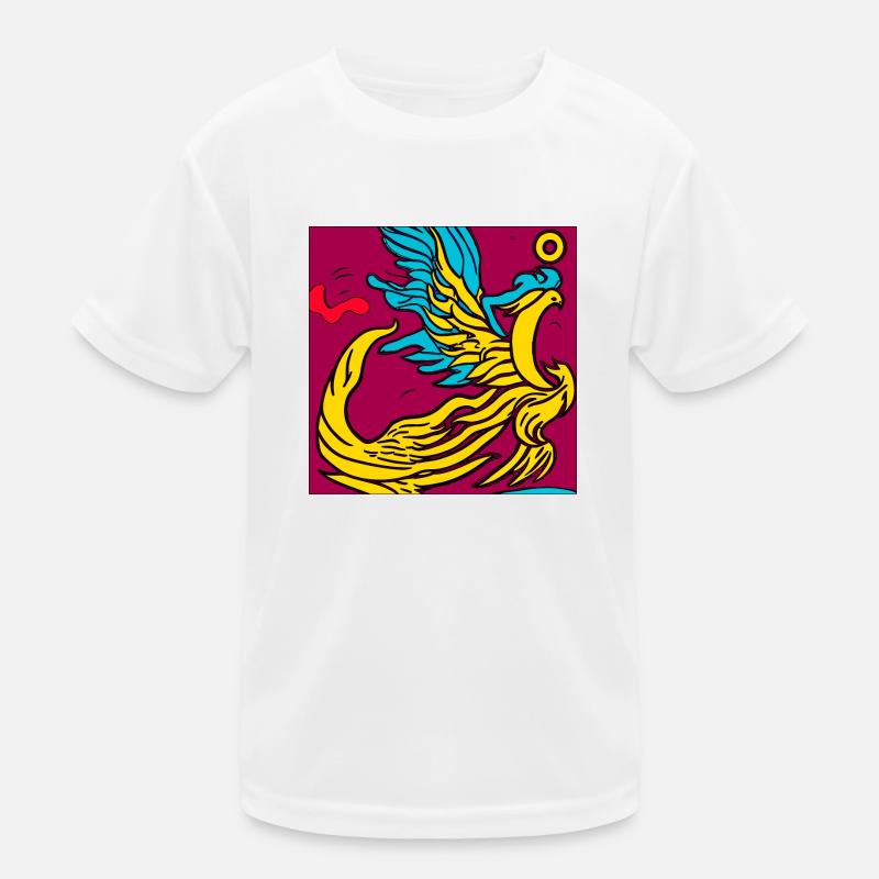 Illustration eines Phönix, Vektorstil Kinder Funktions-T-Shirt