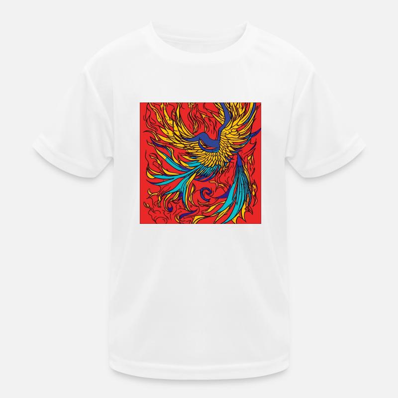Illustration eines Phönix, Vektorstil Kinder Funktions-T-Shirt