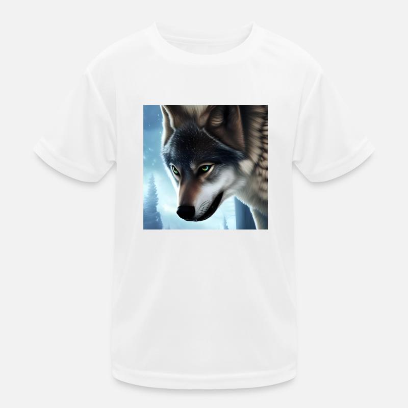 Wolf portrait Kids Functional T-Shirt