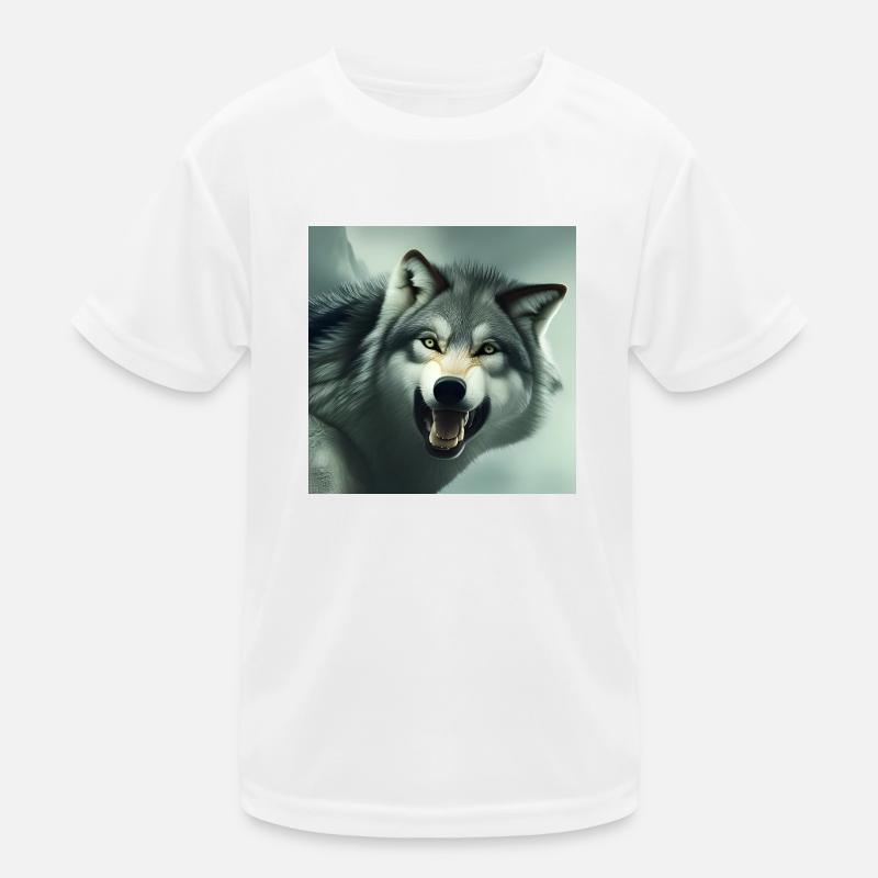Loup en colère T-shirt sport Enfant