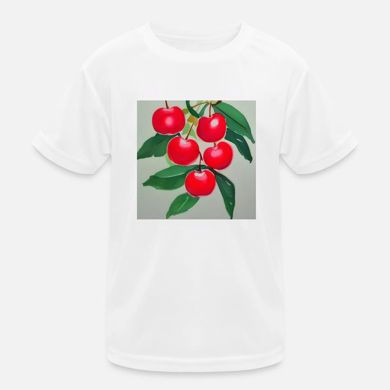 Winterliche Kirschkunst Kinder Funktions-T-Shirt
