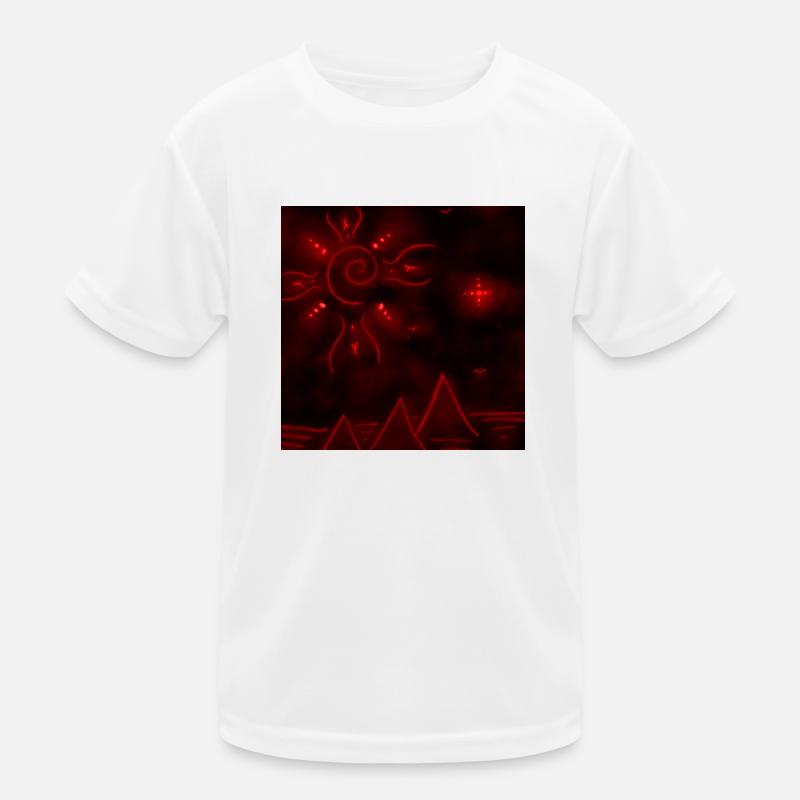 SONNE UND ROTE PYRAMIDEN Kinder Funktions-T-Shirt