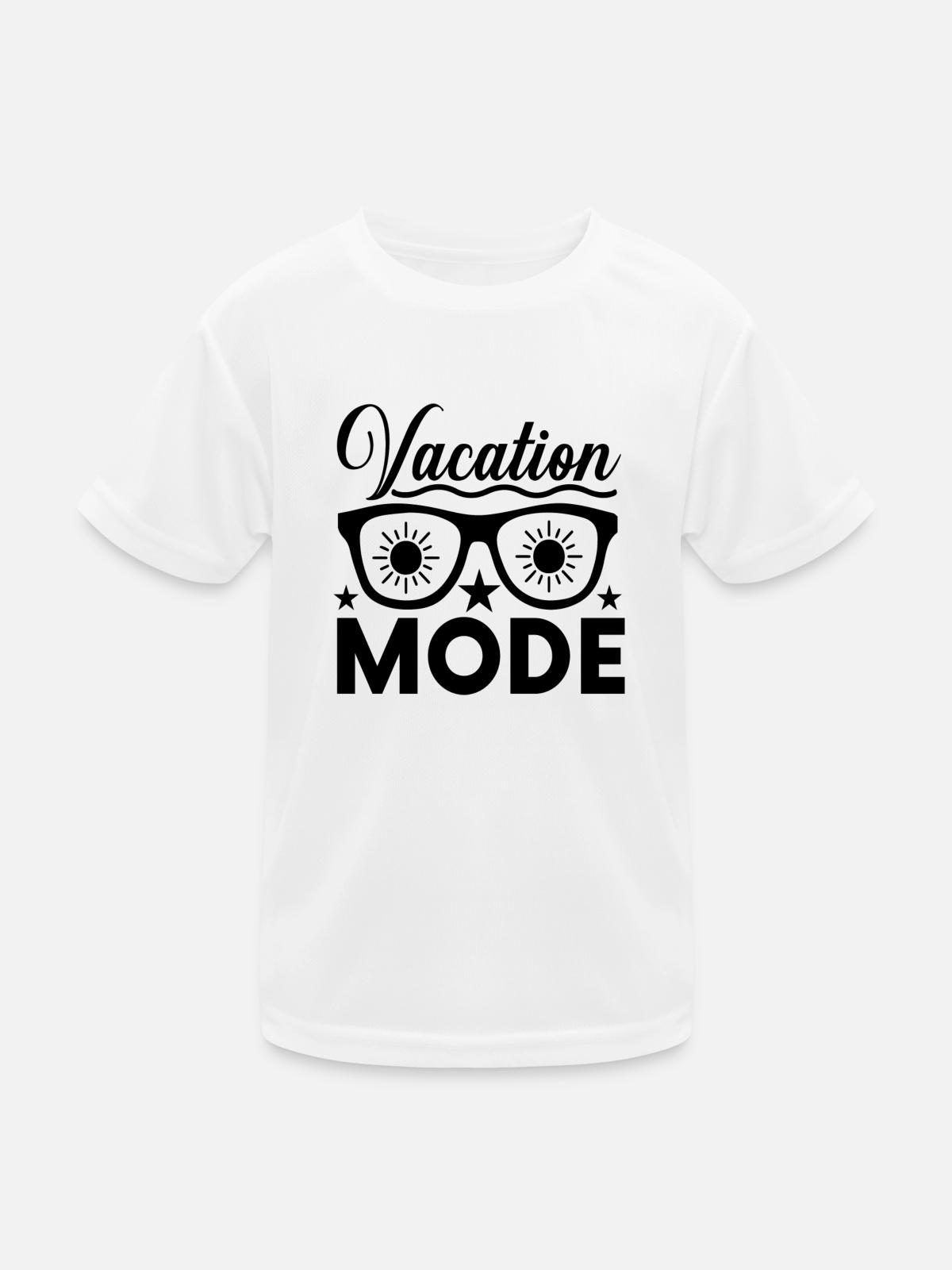 Vacation Mode - Kinder Funktions-T-Shirt - Weiß - Vorne