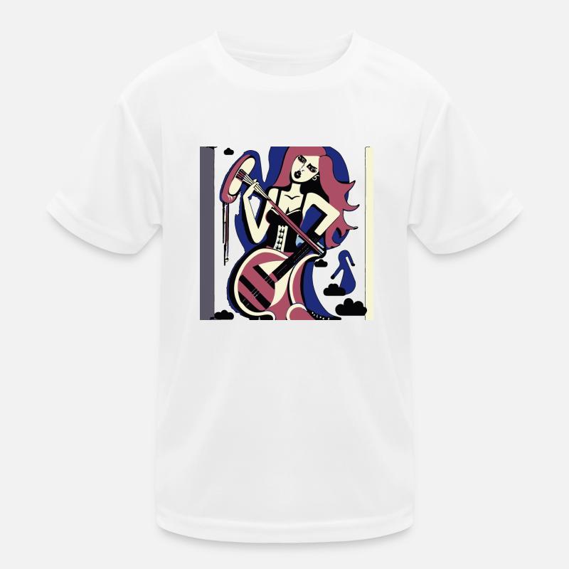 Musik Mädchen Kinder Funktions-T-Shirt