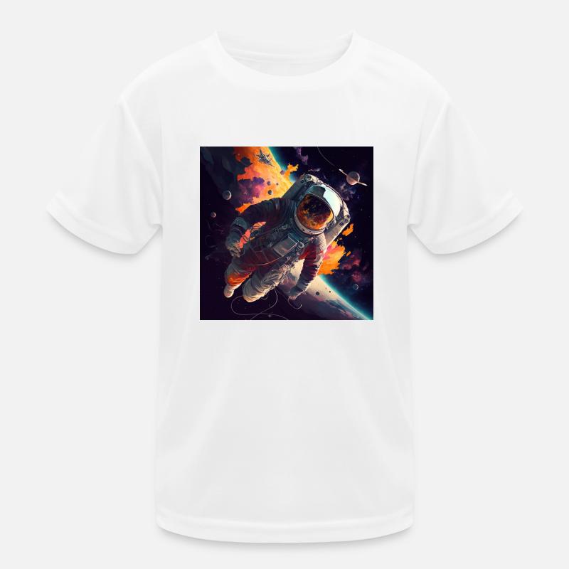 Flying astronaut Kids Functional T-Shirt
