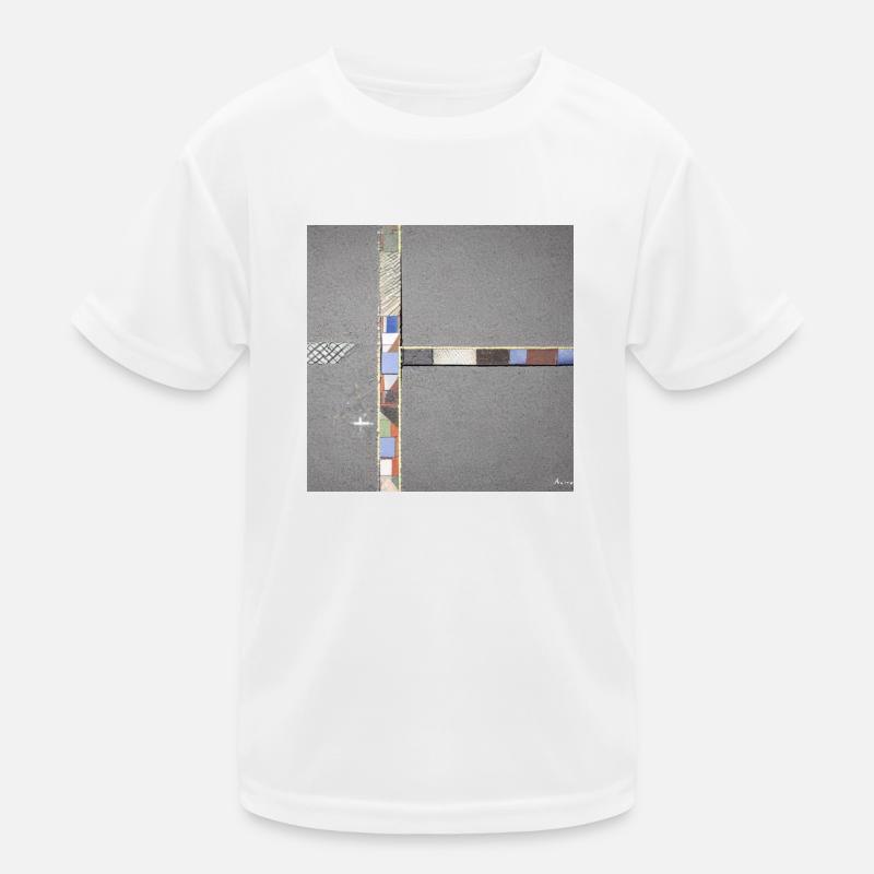 abstract geometryT 90° - Kids Functional T-Shirt - white