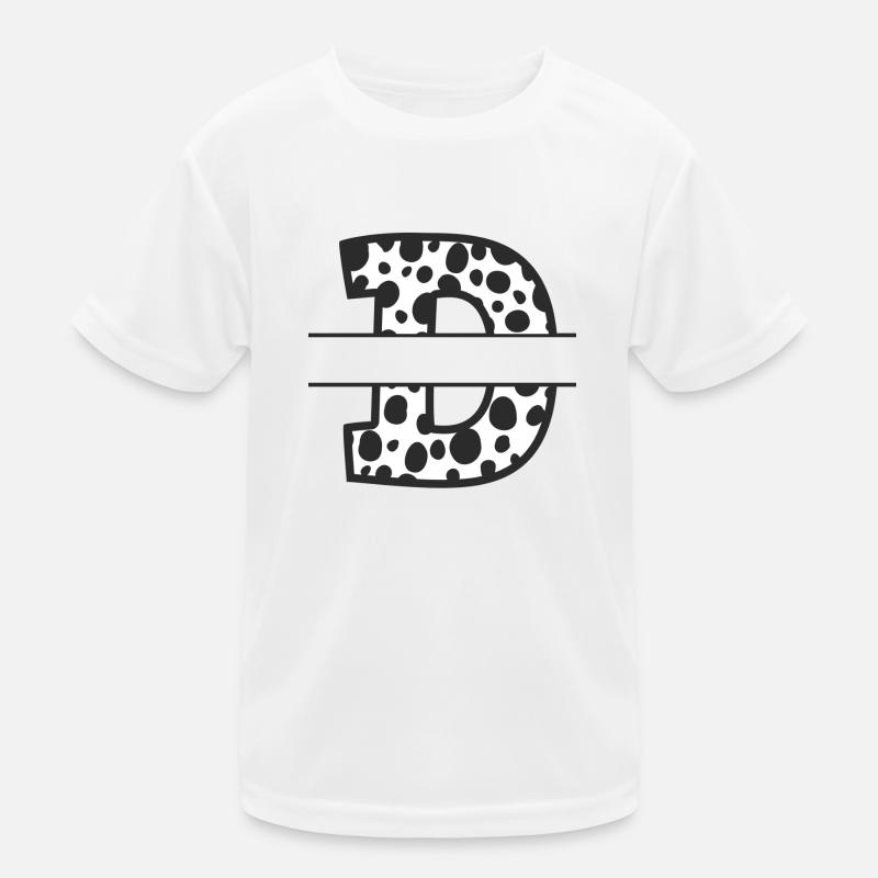 Personalisierter Kuhmusterbuchstabe Kinder Funktions-T-Shirt