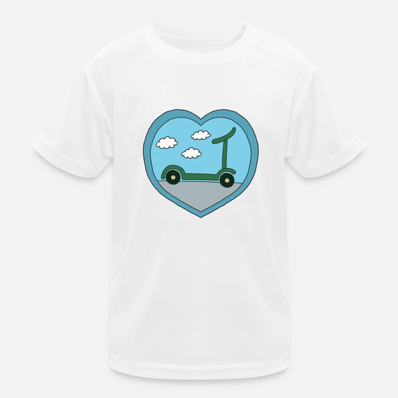 Blaues Roller Design Kinder Funktions-T-Shirt