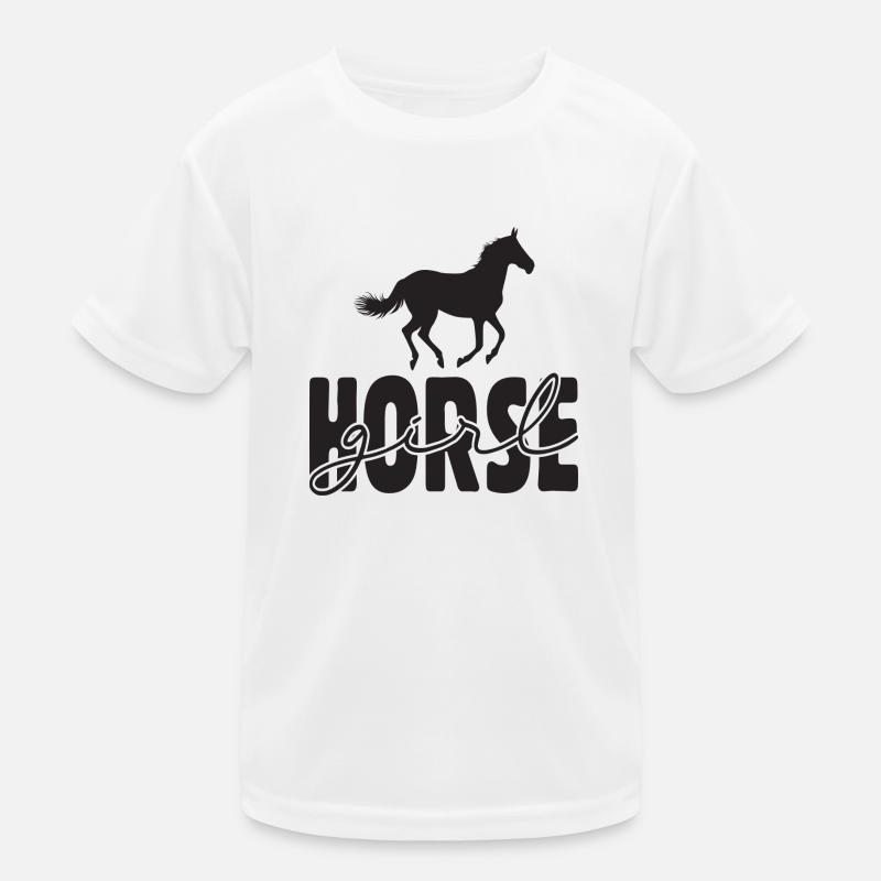 Fille à cheval T-shirt sport Enfant