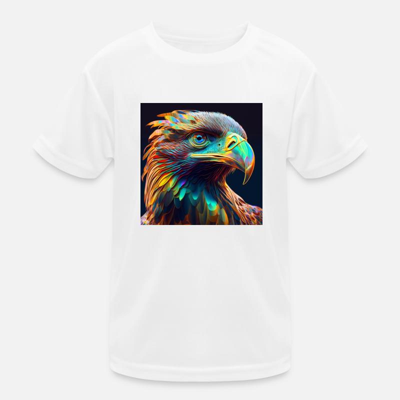 Coloured eagle, unique design, Kids Functional T-Shirt