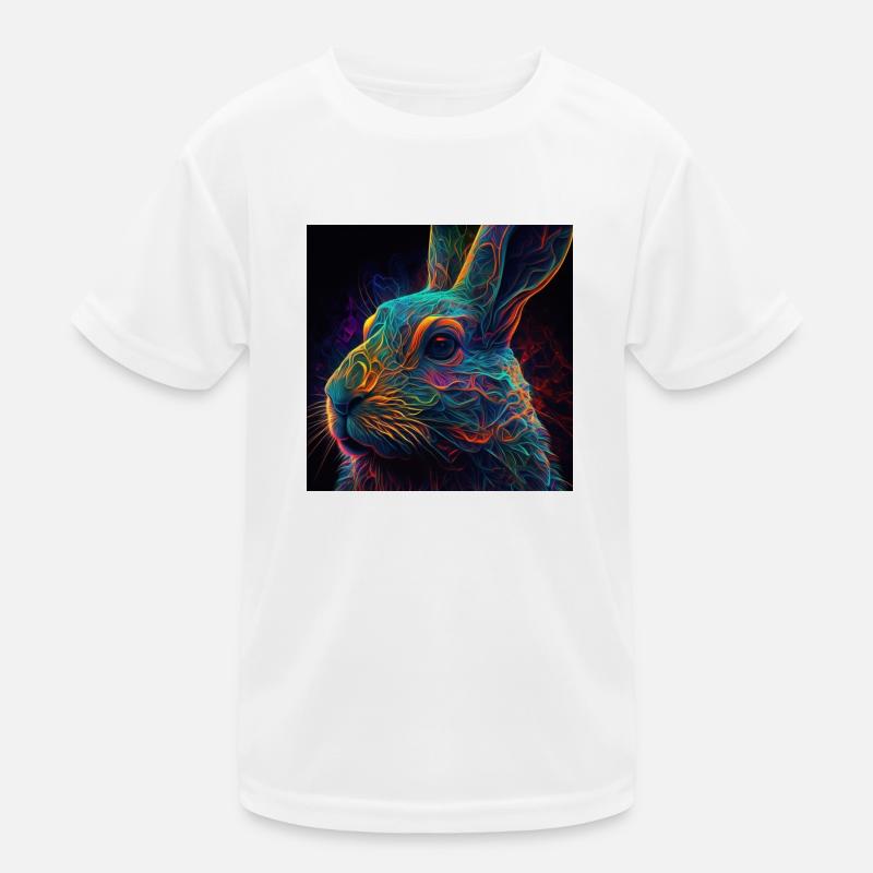 Coloured rabbit, unique design Kids Functional T-Shirt
