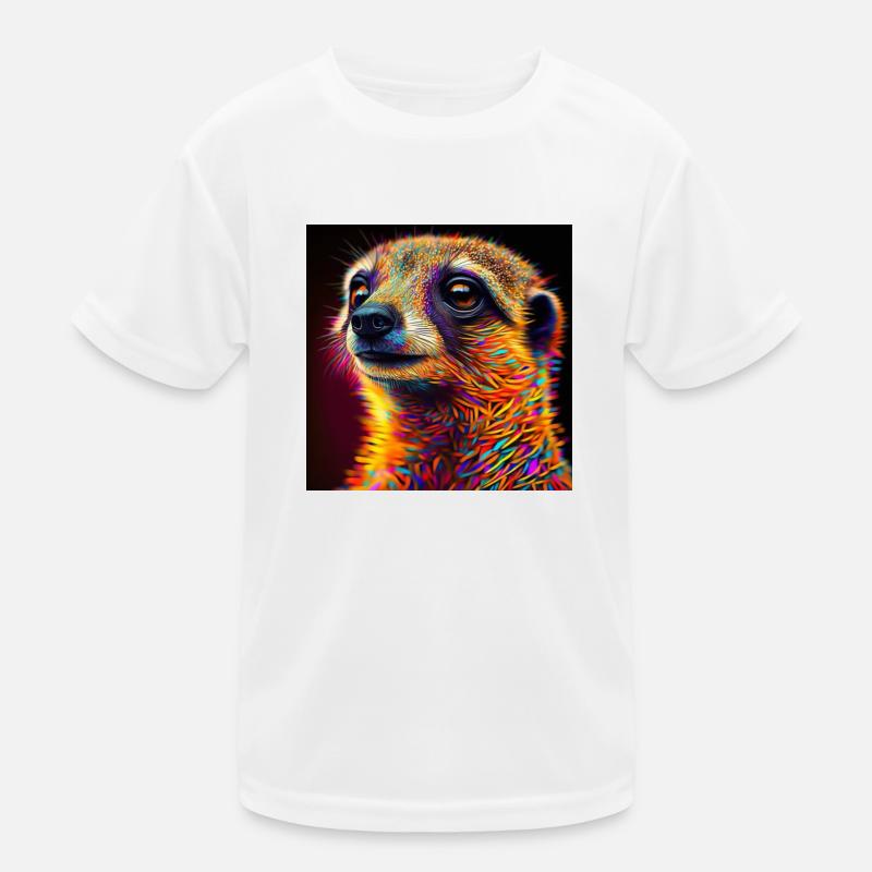 Farbiges Erdmännchen, einzigartiges Design Kinder Funktions-T-Shirt