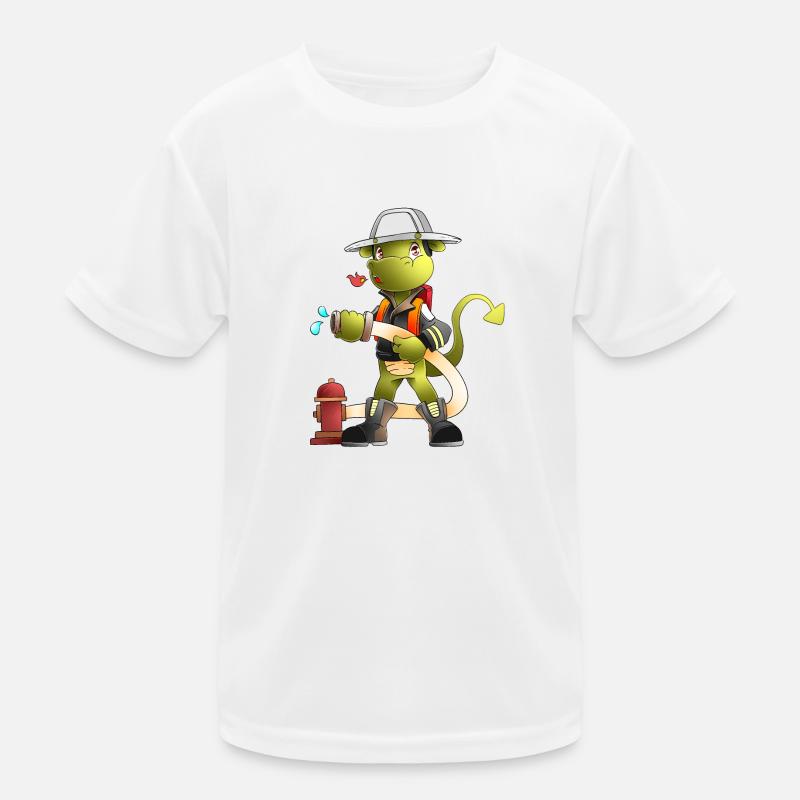 Fire brigade dragon extinguishing Kids Functional T-Shirt
