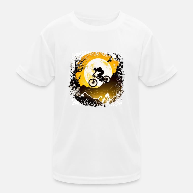 Freestyle mountain biking, associated with risks Kids Functional T-Shirt