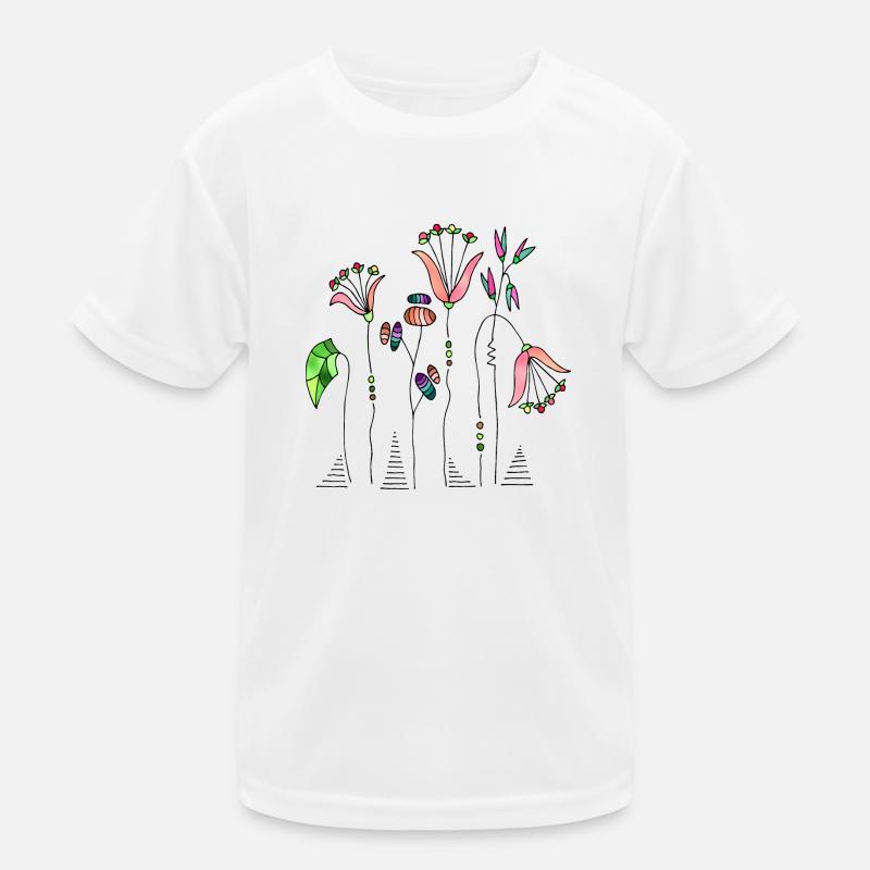 Blumen Kinder Funktions-T-Shirt