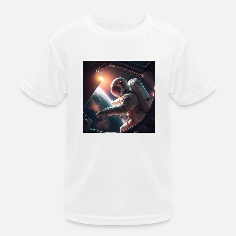 Astronaut in a perilous spacewalk T-shirt sport Enfant