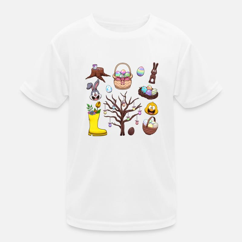 Easter Elements Kids Functional T-Shirt
