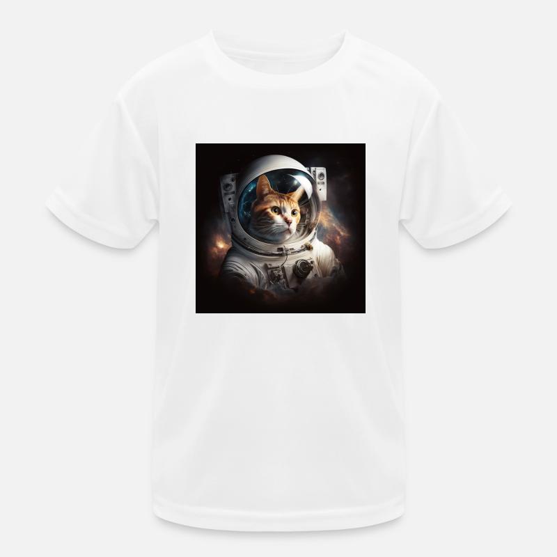 Astro Cat, Spacecat, Generative AI Kids Functional T-Shirt