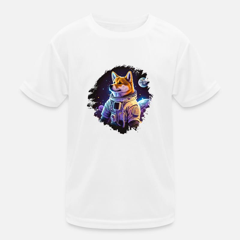 Intergalactic Shiba - Kids Functional T-Shirt - white