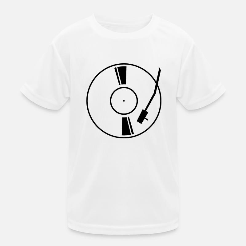 Vinyl record black Kids Functional T-Shirt