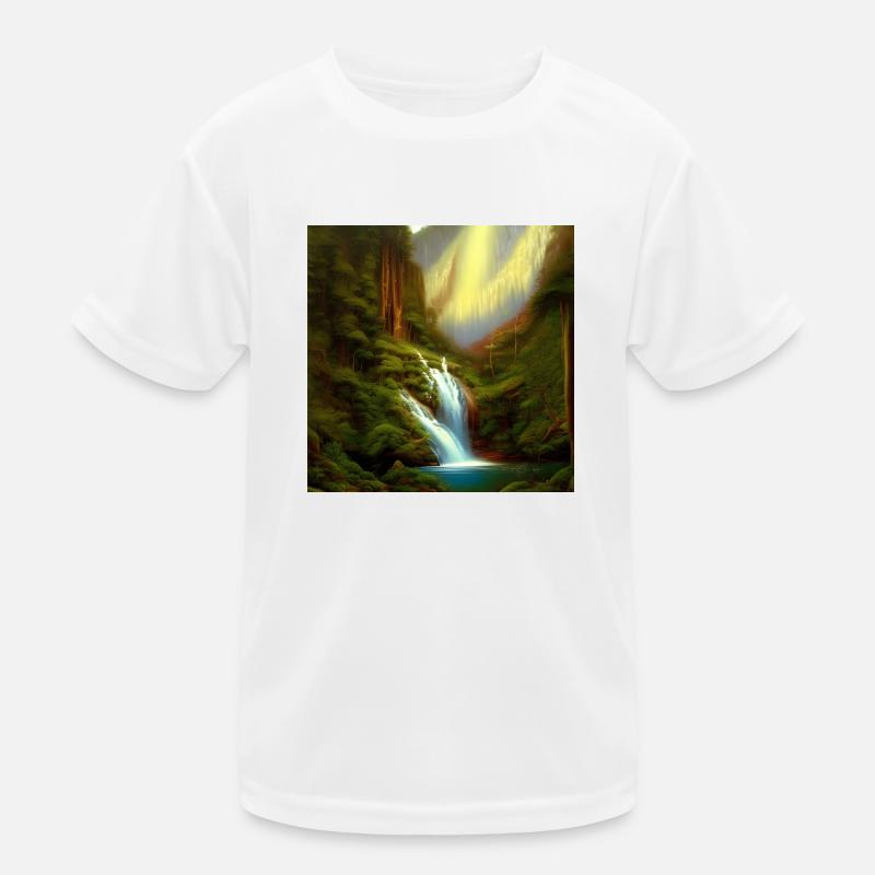 Wasserfall Kinder Funktions-T-Shirt