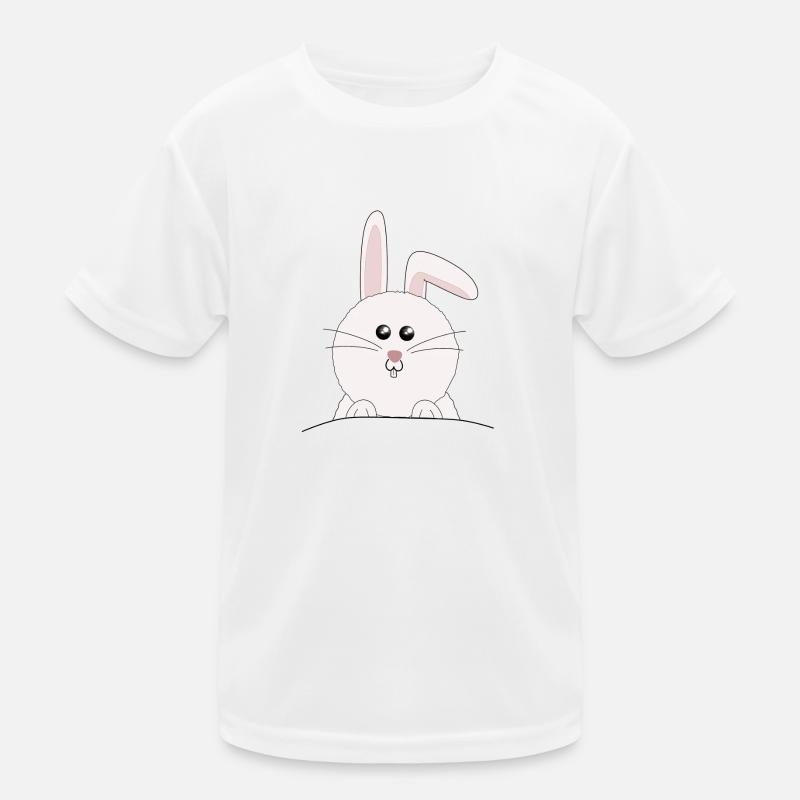 Lapin blanc et doux Pâques T-shirt sport Enfant
