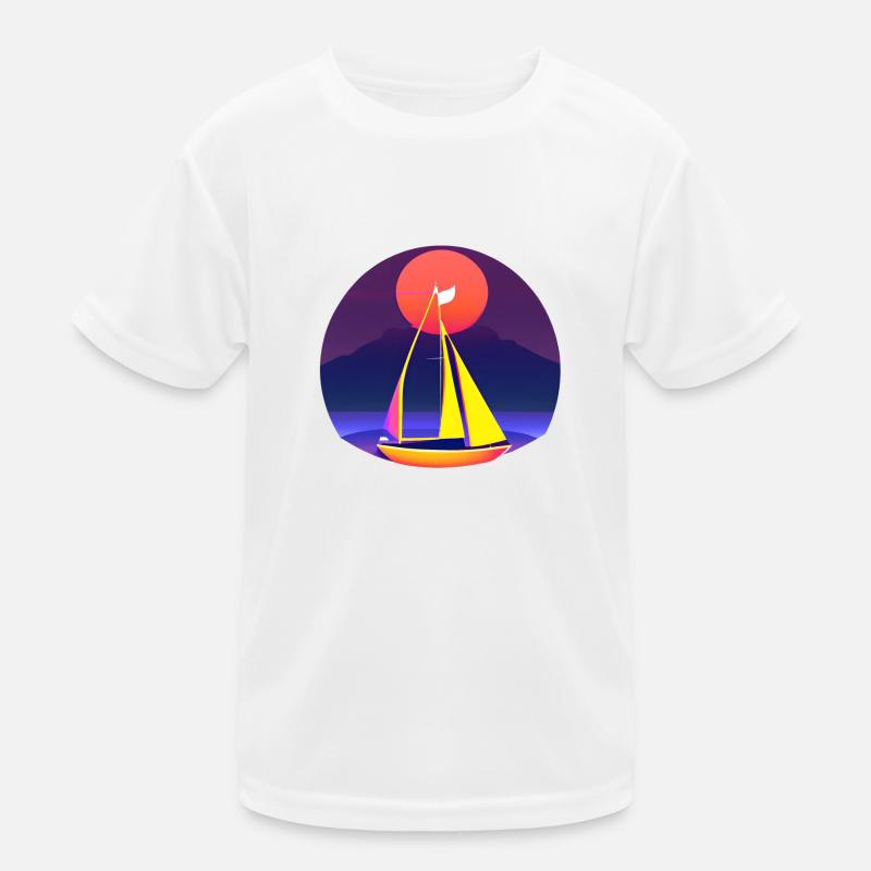 Sailing Sailing Ship Sailing Sailing Sailing Boat Kids Functional T-Shirt