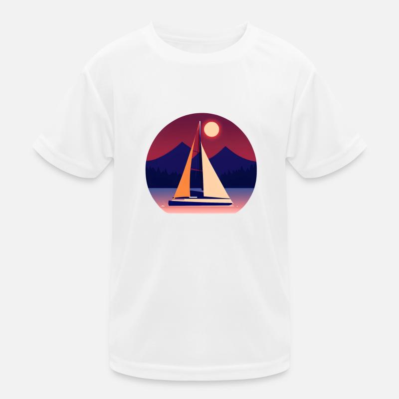 Sailing Sailing Ship Sailing Sailing Sailing Boat Kids Functional T-Shirt