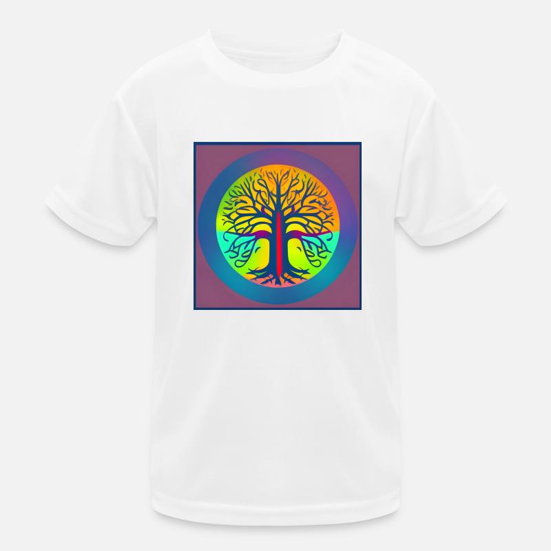 Auffälliger Baum des Lebens Kinder Funktions-T-Shirt