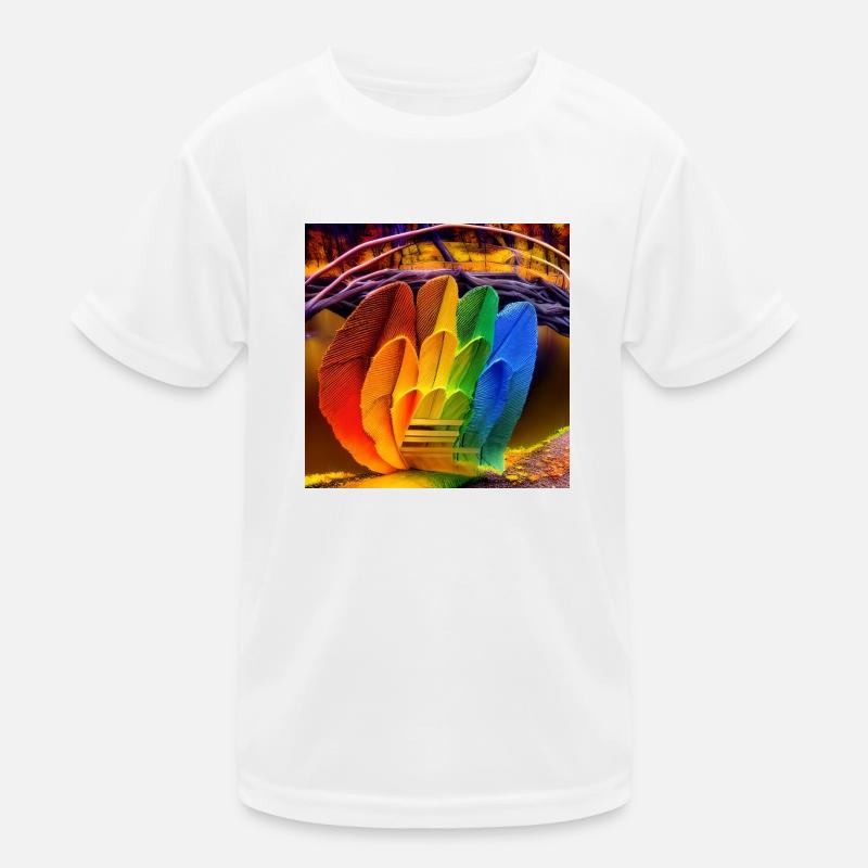Arc-en-ciel en automne T-shirt sport Enfant