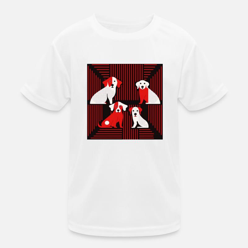 Abstract Dogs Kids Functional T-Shirt