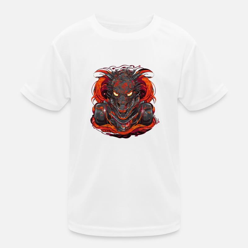 Drachen Auto Kinder Funktions-T-Shirt