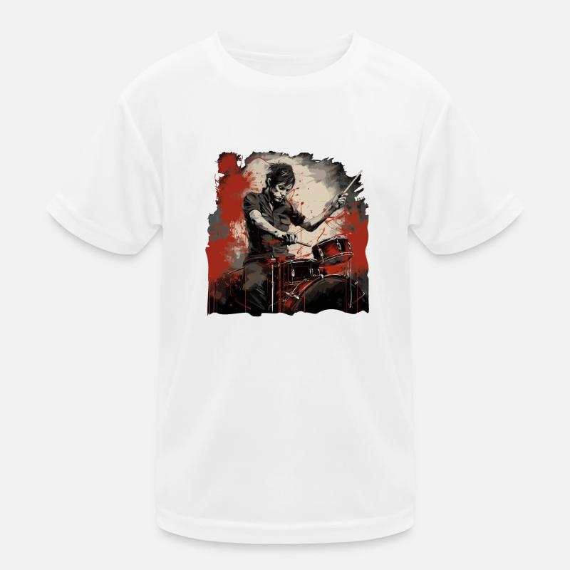Drummer red Kinder Funktions-T-Shirt