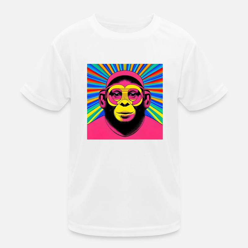 Rosa Affe Kinder Funktions-T-Shirt
