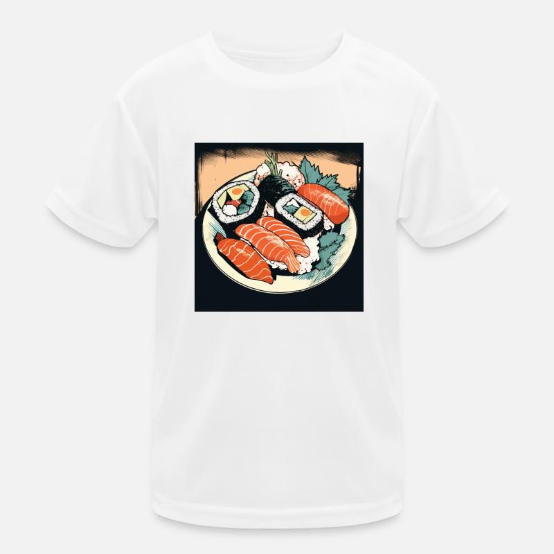 Sushi - Kinder Funktions-T-Shirt - Weiß