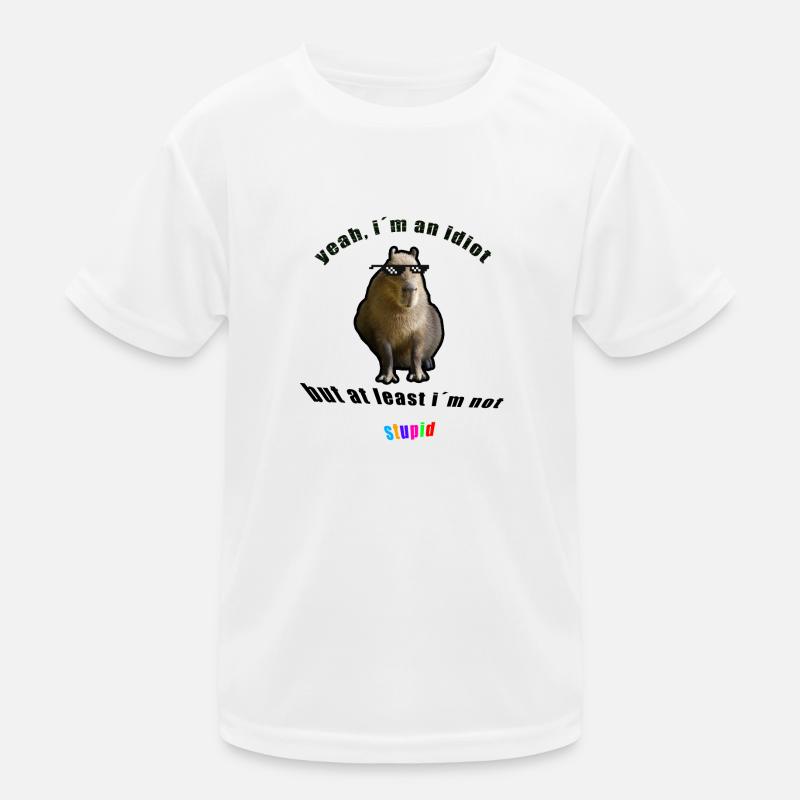 Capybara Meme Kinder Funktions-T-Shirt