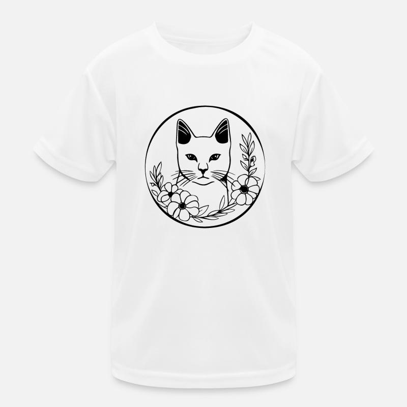 Katze Katzen Kätzchen Katzendame Kinder Funktions-T-Shirt