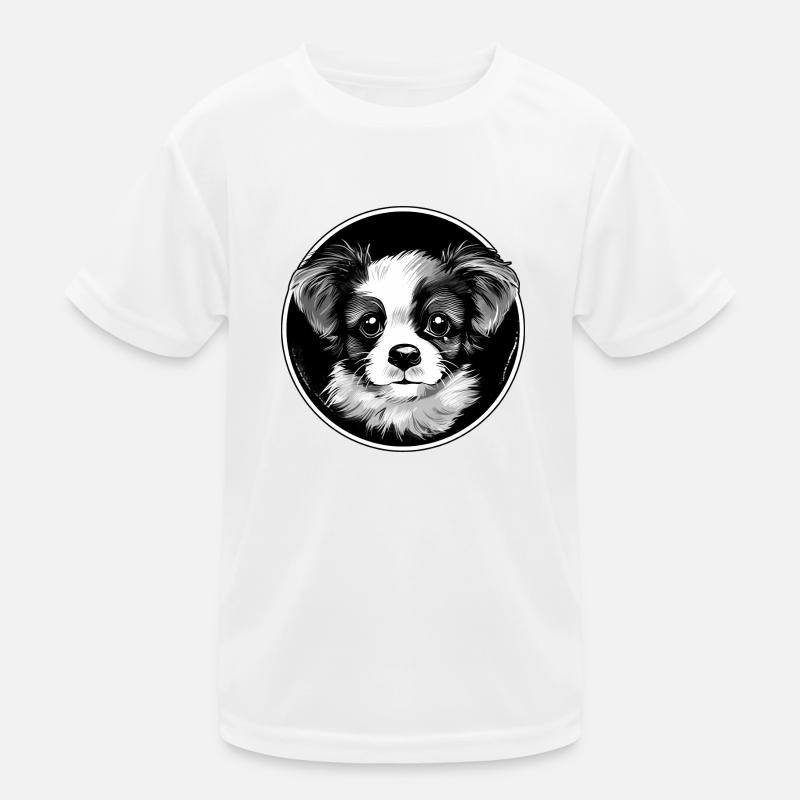 Chiot mignon T-shirt sport Enfant